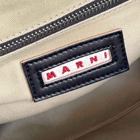 Marni Beige and Light Blue Striped Tote - Picture 8 of 8